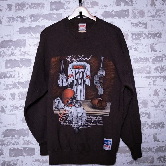 Vintage Cleveland Browns Sweatshirt Size Large Locker Room - Picture 1 of 6